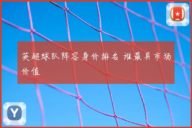 英超球队阵容身价排名 谁最具市场价值