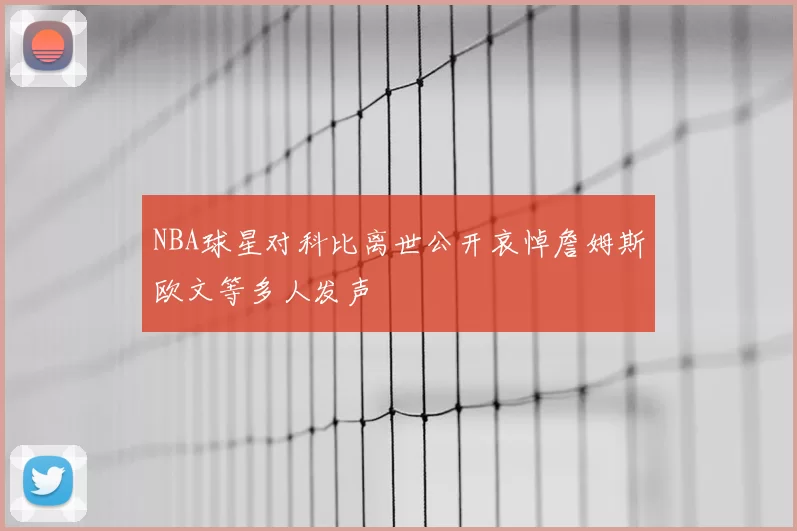 NBA球星对科比离世公开哀悼詹姆斯欧文等多人发声